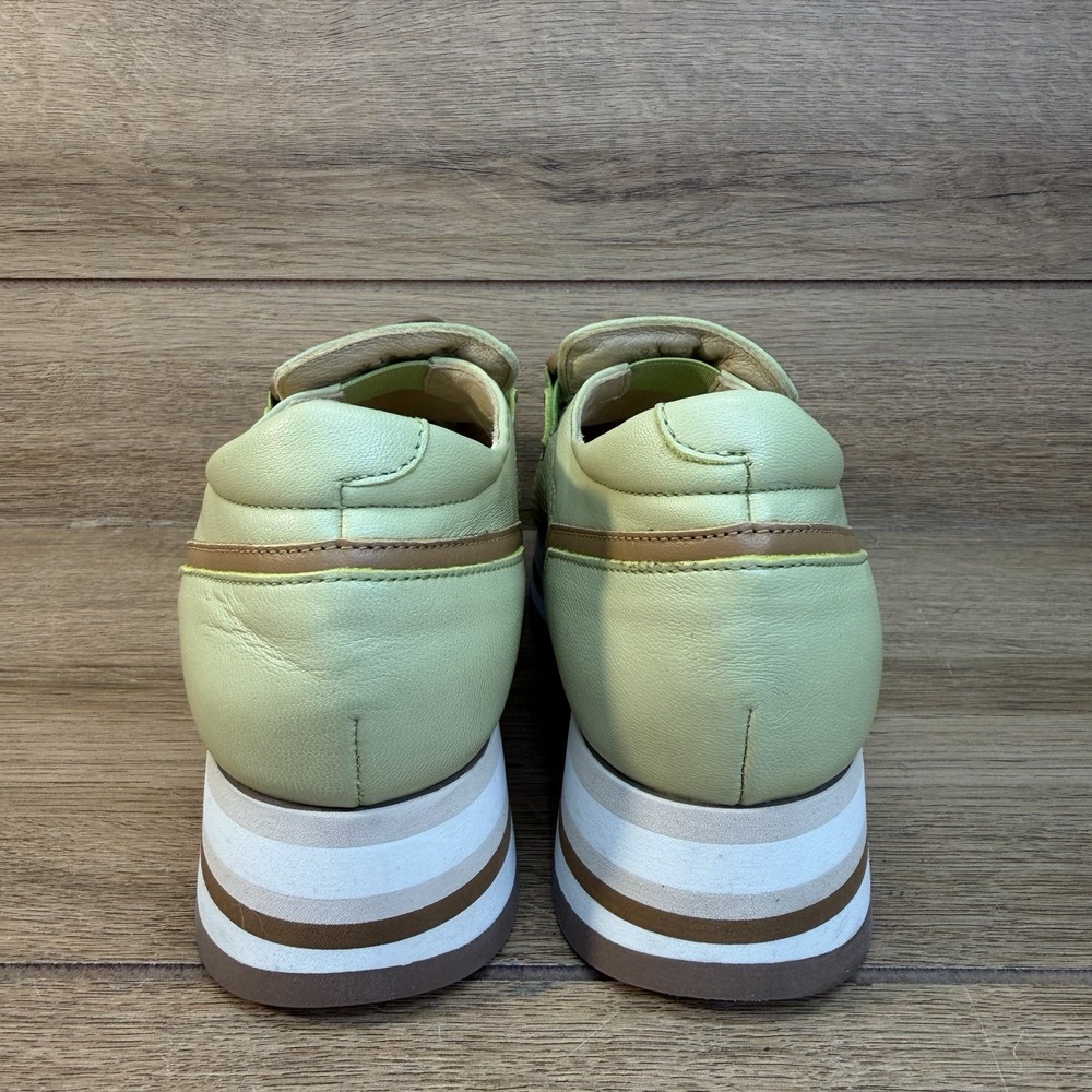Softwaves Cadie Slip On Suede Platform Shoes Sz 36 US 5.5 Chain Green $350 - Picture 6 of 11